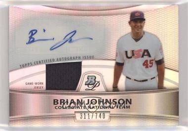 2010 Bowman Platinum - Autographed Relic Refractor #PAR-BJ - Brian Johnson /740