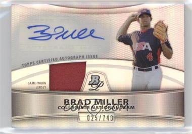 2010 Bowman Platinum - Autographed Relic Refractor #PAR-BM - Brad Miller /740