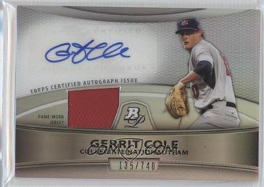 2010 Bowman Platinum - Autographed Relic Refractor #PAR-GC - Gerrit Cole /740