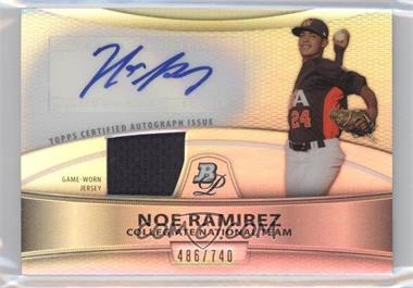 2010 Bowman Platinum - Autographed Relic Refractor #PAR-NRA - Noe Ramirez /740