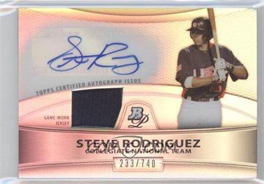 2010 Bowman Platinum - Autographed Relic Refractor #PAR-SR - Steve Rodriguez /740