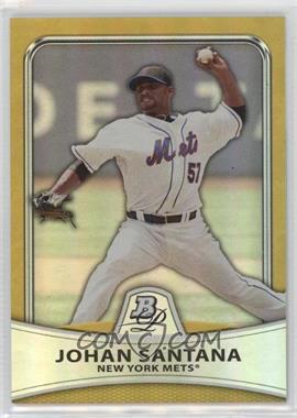 2010 Bowman Platinum - [Base] - Gold Foilboard #40 - Johan Santana /539