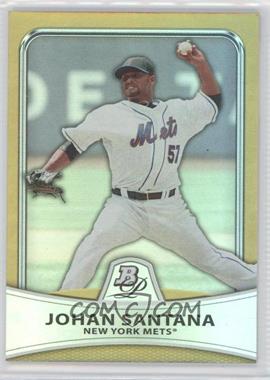 2010 Bowman Platinum - [Base] - Gold Foilboard #40 - Johan Santana /539