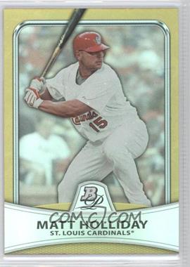 2010 Bowman Platinum - [Base] - Gold Foilboard #52 - Matt Holliday /539