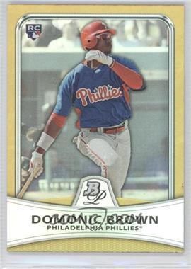 2010 Bowman Platinum - [Base] - Gold Foilboard #6 - Domonic Brown /539