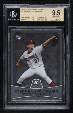 2010 Bowman Platinum - [Base] #1 - Stephen Strasburg [BGS 9.5 GEM MINT]