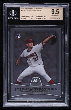 2010 Bowman Platinum - [Base] #1 - Stephen Strasburg [BGS 9.5 GEM MINT]