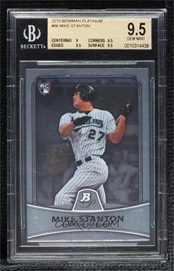 2010 Bowman Platinum - [Base] #86 - Giancarlo Stanton (Mike on Card) [BGS 9.5 GEM MINT]