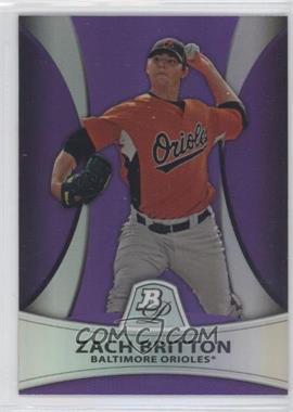 2010 Bowman Platinum - Prospects - Retail Purple Refractor #PP7 - Zach Britton