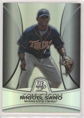 2010 Bowman Platinum - Prospects - Thick Stock Refractor #PP28 - Miguel Sano /999 [EX to NM]