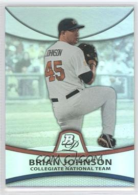 2010 Bowman Platinum - Prospects - Thick Stock Refractor #PP38 - Brian Johnson /999