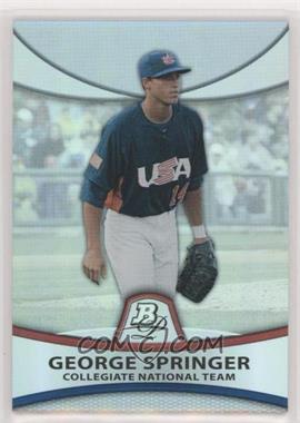 2010 Bowman Platinum - Prospects - Thick Stock Refractor #PP48 - George Springer /999