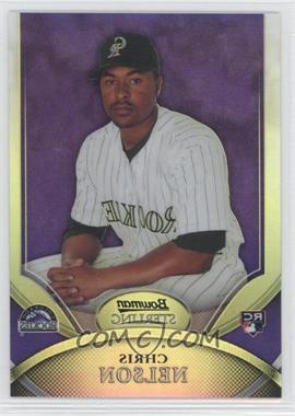 2010 Bowman Sterling - [Base] - Purple Refractor Reverse #32 - Chris Nelson /10