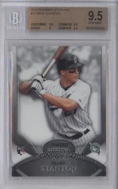 2010 Bowman Sterling - [Base] #17 - Giancarlo Stanton (Called Mike on Card) [BGS 9.5 GEM MINT]