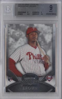 2010 Bowman Sterling - [Base] #36 - Domonic Brown [BGS 9 MINT]