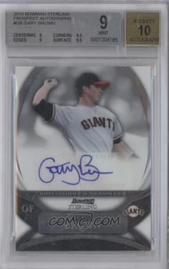 2010 Bowman Sterling - Prospects - Autographs #BSP-GB - Gary Brown [BGS 9 MINT]