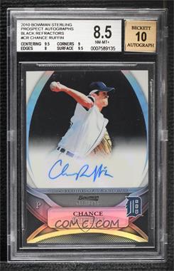 2010 Bowman Sterling - Prospects - Black Refractor Autographs #BSP-CR - Chance Ruffin /25 [BGS 8.5 NM‑MT+]
