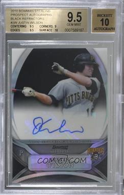 2010 Bowman Sterling - Prospects - Black Refractor Autographs #BSP-JW - Justin Wilson /25 [BGS 9.5 GEM MINT]