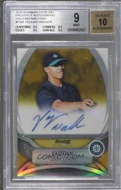 2010 Bowman Sterling - Prospects - Gold Refractor Autographs #BSP-TWA - Taijuan Walker /50 [BGS 9 MINT]