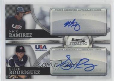 2010 Bowman Sterling - USA Baseball Dual Autographs - Refractor #BSDA-18 - Nick Ramirez, Steve Rodriguez /99