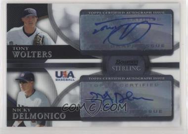 2010 Bowman Sterling - USA Baseball Dual Autographs #BSDA-1 - Tony Wolters, Nicky Delmonico