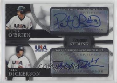 2010 Bowman Sterling - USA Baseball Dual Autographs #BSDA-16 - Peter O'Brien, Alex Dickerson