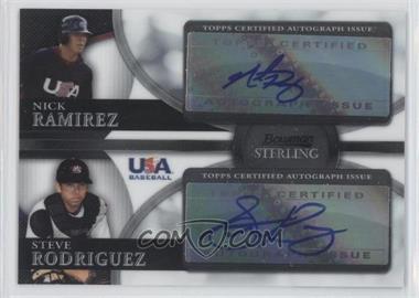 2010 Bowman Sterling - USA Baseball Dual Autographs #BSDA-18 - Nick Ramirez, Steve Rodriguez