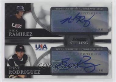 2010 Bowman Sterling - USA Baseball Dual Autographs #BSDA-18 - Nick Ramirez, Steve Rodriguez