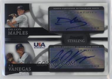 2010 Bowman Sterling - USA Baseball Dual Autographs #BSDA-6 - Dillon Maples, A.J. Vanegas