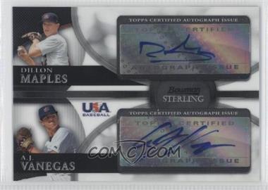 2010 Bowman Sterling - USA Baseball Dual Autographs #BSDA-6 - Dillon Maples, A.J. Vanegas