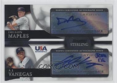 2010 Bowman Sterling - USA Baseball Dual Autographs #BSDA-6 - Dillon Maples, A.J. Vanegas