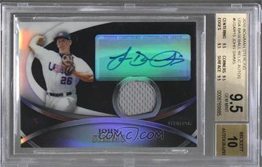 2010 Bowman Sterling - USA Baseball Relics - Black Refractor Autographs #USAR-15 - John Simms /25 [BGS 9.5 GEM MINT]