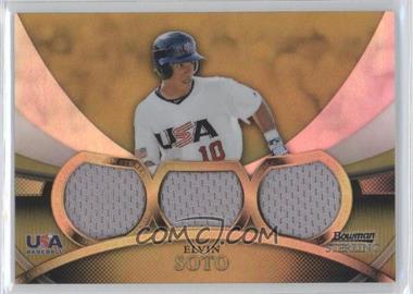 2010 Bowman Sterling - USA Baseball Relics - Triple Gold Refractor #USAR-16 - Elvin Soto /50