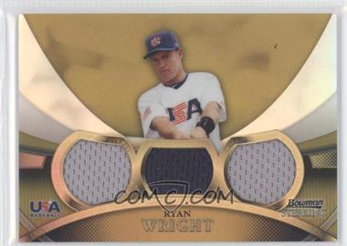 2010 Bowman Sterling - USA Baseball Relics - Triple Gold Refractor #USAR-42 - Ryan Wright /50