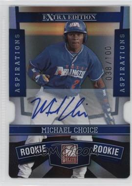 2010 Donruss Elite Extra Edition - [Base] - Aspirations Die-Cut Signatures #101 - Michael Choice /100