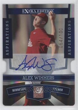 2010 Donruss Elite Extra Edition - [Base] - Aspirations Die-Cut Signatures #26 - Alex Wimmers /100