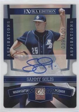 2010 Donruss Elite Extra Edition - [Base] - Aspirations Die-Cut Signatures #44 - Sammy Solis /100