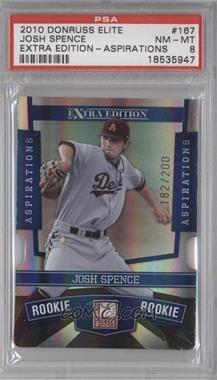 2010 Donruss Elite Extra Edition - [Base] - Aspirations Die-Cut #167 - Josh Spence /200 [PSA 8 NM‑MT]