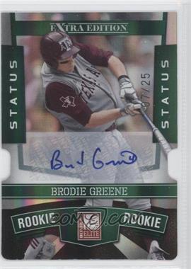 2010 Donruss Elite Extra Edition - [Base] - Status Emerald Die-Cut Signatures #198 - Brodie Greene /25