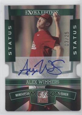 2010 Donruss Elite Extra Edition - [Base] - Status Emerald Die-Cut Signatures #26 - Alex Wimmers /25