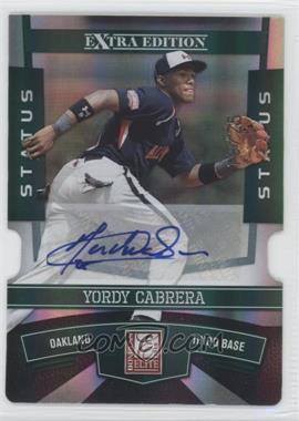 2010 Donruss Elite Extra Edition - [Base] - Status Emerald Die-Cut Signatures #36 - Yordy Cabrera /25