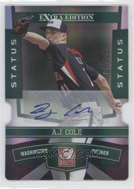 2010 Donruss Elite Extra Edition - [Base] - Status Emerald Die-Cut Signatures #63 - A.J. Cole /25