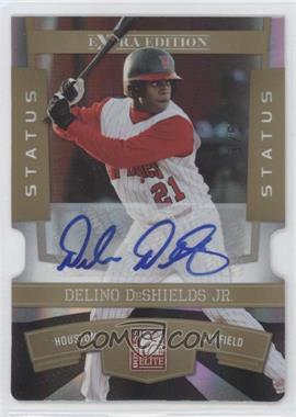 2010 Donruss Elite Extra Edition - [Base] - Status Gold Die-Cut Signatures #5 - Delino DeShields Jr. /5