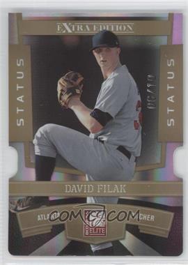 2010 Donruss Elite Extra Edition - [Base] - Status Gold Die-Cut #83 - David Filak /10