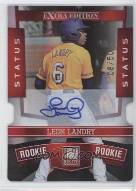 2010 Donruss Elite Extra Edition - [Base] - Status Red Die-Cut Signatures #120 - Leon Landry /50