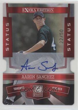 2010 Donruss Elite Extra Edition - [Base] - Status Red Die-Cut Signatures #13 - Aaron Sanchez /50 [Noted]