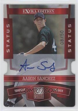 2010 Donruss Elite Extra Edition - [Base] - Status Red Die-Cut Signatures #13 - Aaron Sanchez /50