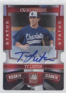 2010 Donruss Elite Extra Edition - [Base] - Status Red Die-Cut Signatures #157 - Ty Linton /50