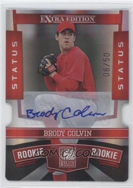 2010 Donruss Elite Extra Edition - [Base] - Status Red Die-Cut Signatures #165 - Brody Colvin /50