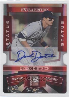 2010 Donruss Elite Extra Edition - [Base] - Status Red Die-Cut Signatures #23 - Derek Dietrich /50